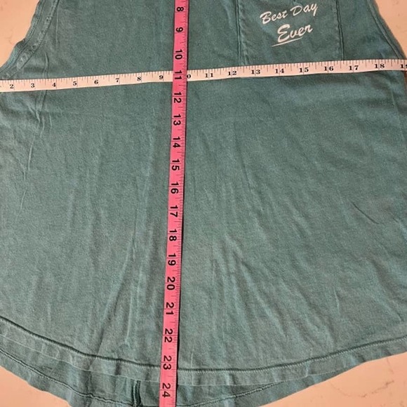 good hYOUman. | Best Day Ever Riley Pocket Tank | Peacock Teal - Picture 6 of 6